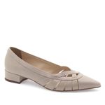Scarpin Salto Baixo Amboise Couro Off White