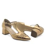 Scarpin Couro Chelles Bronze