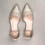 Sapatilha Bico Fino Couro Eze Off White