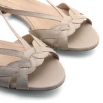 Sandália Rasteira Couro Melun Off White