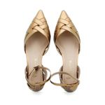 Scarpin salto baixo couro Le Mans Bronze