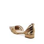 Scarpin salto baixo couro Le Mans Bronze