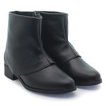 Bota Cano Baixo Saint-Paul Couro Preto 