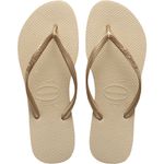 Chinelo Havaianas Slim Areia/Dourado Claro