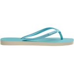 Chinelo Havaianas Square Glitter Neon - Bege Palha/Azul