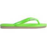 Chinelo Havaianas Square Glitter Neon - Bege Palha/Verde
