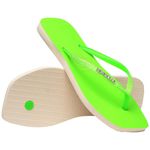 Chinelo Havaianas Square Glitter Neon - Bege Palha/Verde