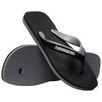 Chinelo Havaianas Dual - Preto/Cinza Aço