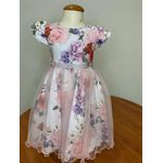 Vestido Menina Bonita Branco Florido
