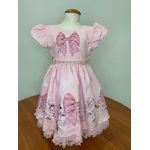 Vestido Menina Bonita Rosa com Laços