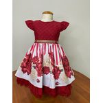 Vestido Menina Bonita Vermelho Florido