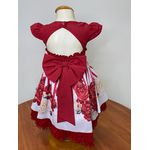 Vestido Menina Bonita Vermelho Florido