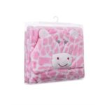 Manta com Capuz Girafinha Rosa