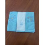 Kit babetes Billo Azul de malha com 3 unidades 