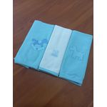 Kit babetes Billo Azul de malha com 3 unidades 