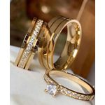 Par De Alianças em Moeda Antiga Revestida em Prata 950 + Aparador