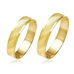 Par De Alianças em Moeda Antiga Revestida em Prata 950