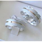 Par De Alianças Em Prata 950 + Anel Solitário