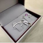 Par De Alianças Em Prata 950 + Anel Solitário