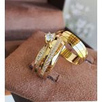 Par de Alianças em ouro 18K