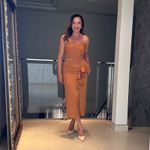 Conjunto saia e cropped Emma CARAMELO