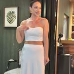 Conjunto branco cetim Lez a Lez 