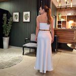 Conjunto branco cetim Lez a Lez 