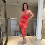 Vestido sem alças tule drapeado Lez a Lez