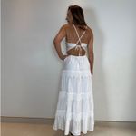 Vestido longo guipir Caline branco