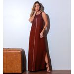 Vestido linho midi Anames 
