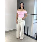 CALÇA WIDE-LEG CRU