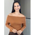 Blusa Tricot Alice Caramelo