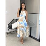 Vestido Cassia Estampado Nude