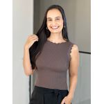 Blusa Tricot Nuvem Cinza