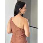 Vestido Polyana Marrom