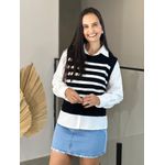 Conjunto Lua listrado preto