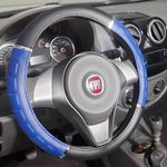 Capa de Volante Cromo Relevo - Azul