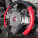 Capa de Volante Cromo Liso - Preto e Vermelho