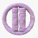 Capa de Volante Felpudo - Roxa