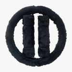 Capa de Volante Felpudo - Preta