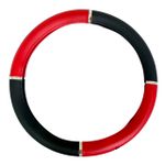 Capa de Volante Cromo Liso - Preto e Vermelho