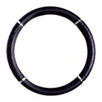 Capa de Volante Cromo Relevo Kombi - Preto - 45 cm