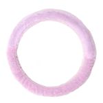 Capa de Volante em Pelúcia - Rosa Claro