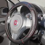 Capa de Volante Couro Novat - Preto com Vermelho
