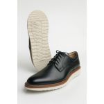 Sapato Casual Bergamo Couro Legítimo Preto + Brinde Exclusivo: Cinto