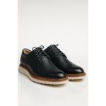 Sapato Casual Bergamo Couro Legítimo Preto + Brinde Exclusivo: Cinto
