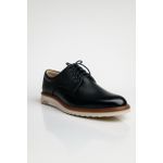 Sapato Casual Bergamo Couro Legítimo Preto + Brinde Exclusivo: Cinto