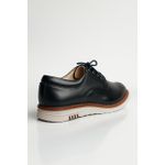 Sapato Casual Bergamo Couro Legítimo Preto + Brinde Exclusivo: Cinto