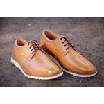 Sapato Casual Bergamo Couro Legítimo Caramelo 