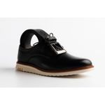 Sapato Casual Bergamo Couro Legítimo Preto + Brinde Exclusivo: Cinto